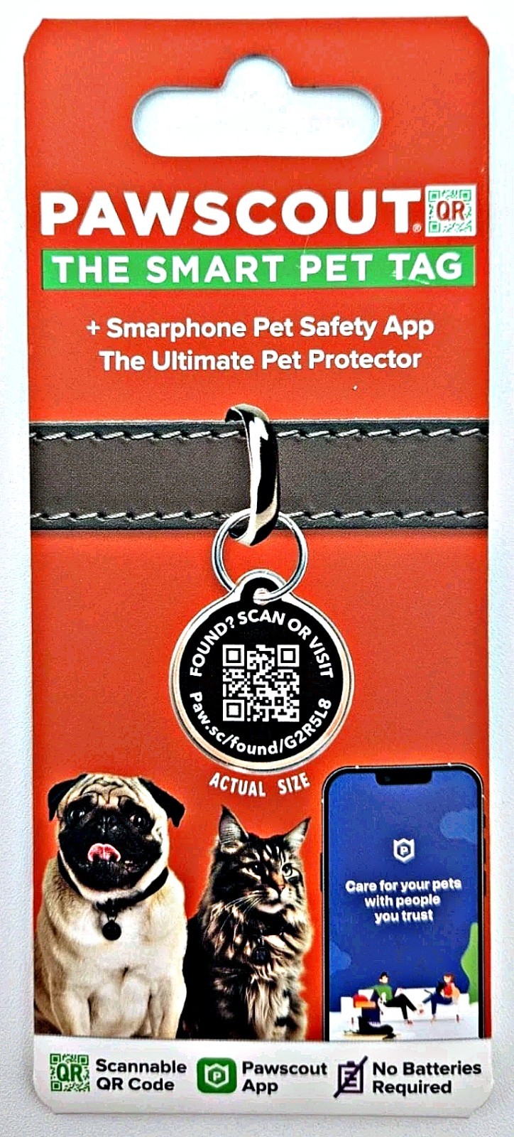 🐾 PAWSCOUT The Smart Pet Tag QR Finder For Dogs Cats Smartphone Pets Safety App