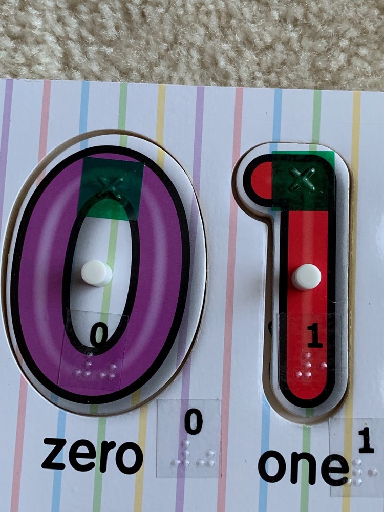 Numbers Form Puzzle with Print and Braille