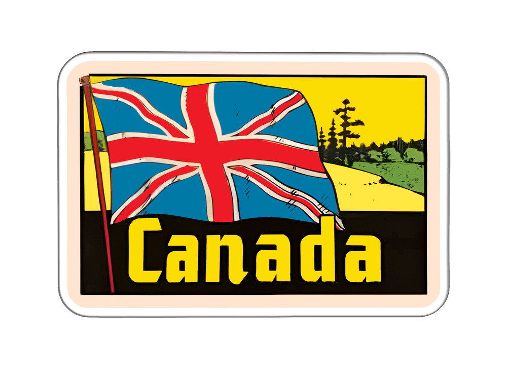 Canada Flag Vintage Sticker Decal