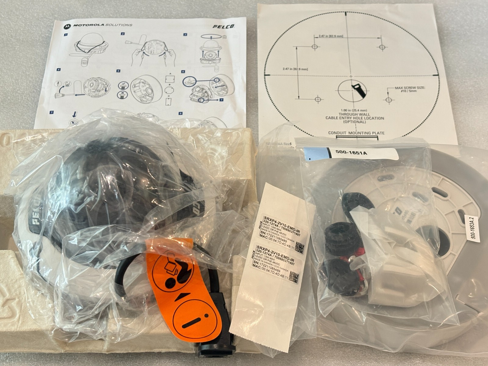 New Pelco SRXP4-2V10-EMD-IR 2MP Dome Camera IK10 Vandal Resistance IR67