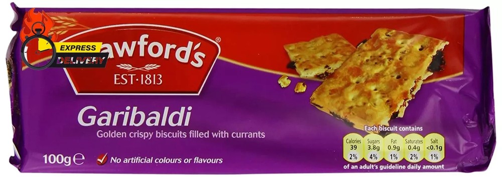 Garibaldi Biscuits, 100 Gram (Pack of 12)