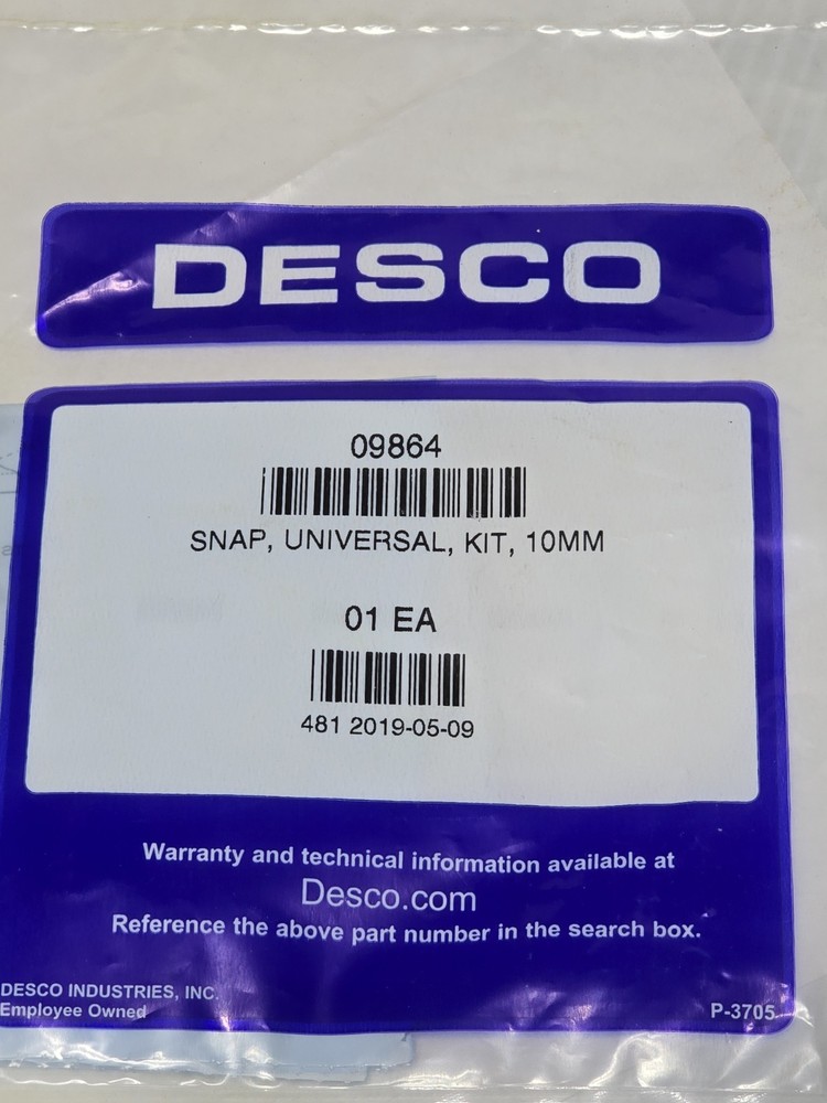 Desco 09864 SNAP Universal Kit, 10mm - NEW