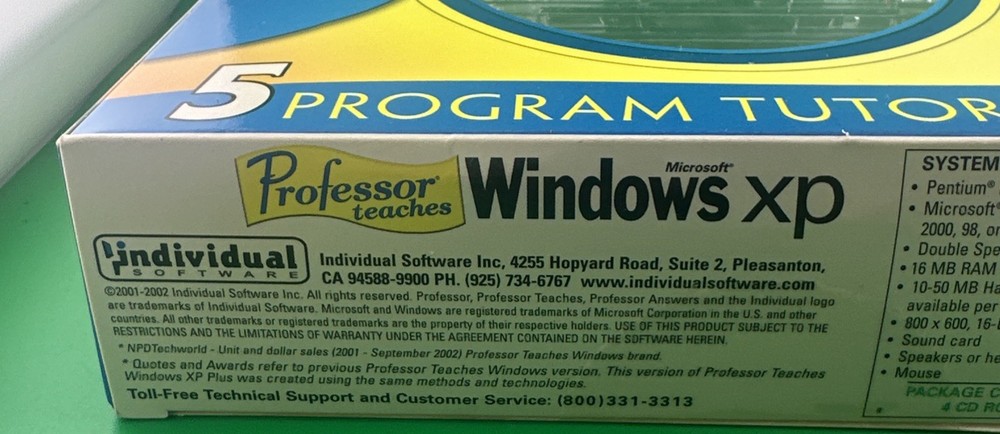 Microsoft Windows XP Professor Teaches 5 CD Program Tutorial Set 2000/ME/98/NT