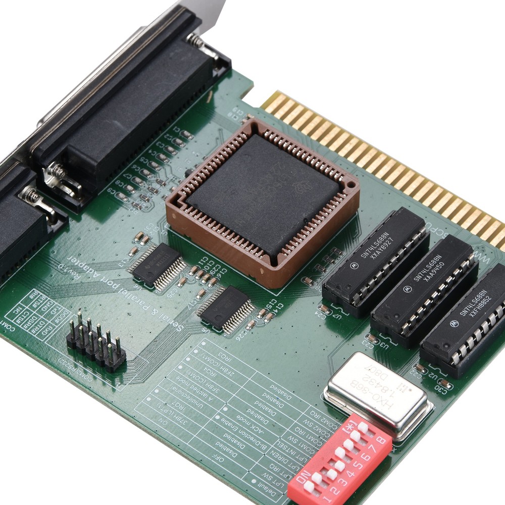 ISA RS232 Serial & Parallel Port Expansion Card ISA COM1 COM2 LPT PC Adapter