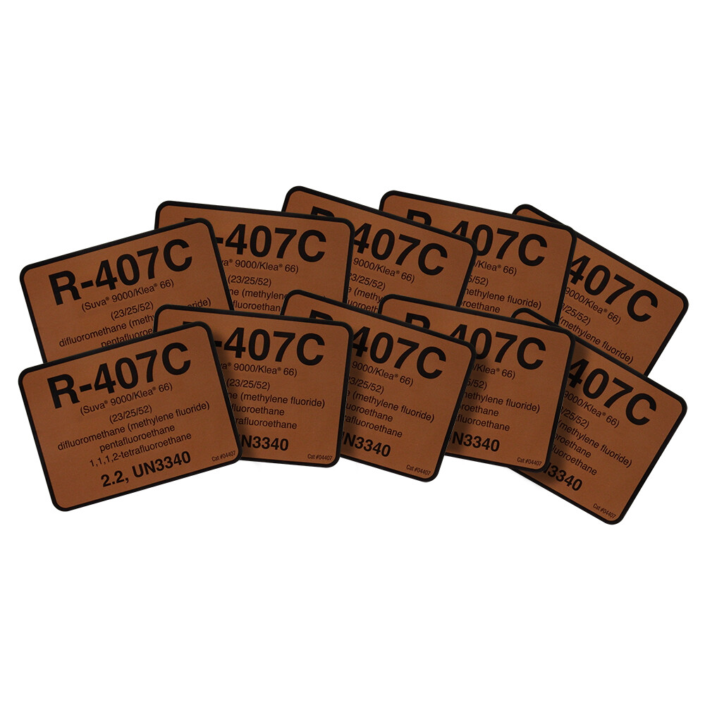 R-407C Color Coded ID Label (Pack of 10)