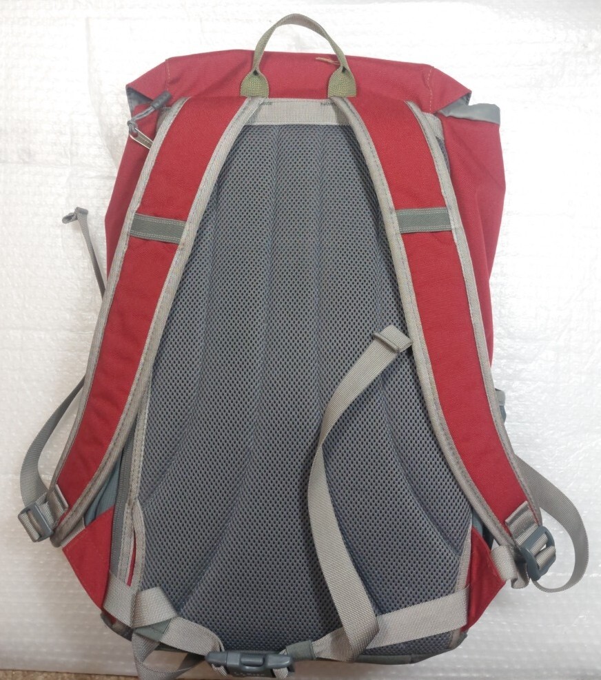 LL Bean Traverse Backpack Red Brown Gray 20X14”.