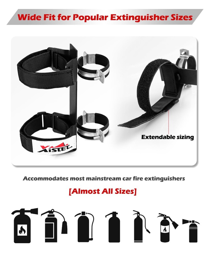 Quick Release UTV Fire Extinguisher Mount Kit Fire Extinguisher Holder Adjust...