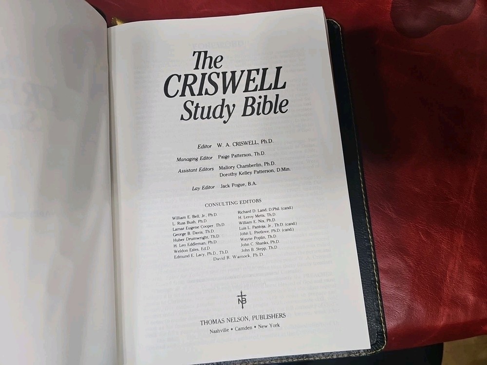 Criswell Study Bible Rebound with Liner Cowhide Nice! Stitched Parameter Nice!