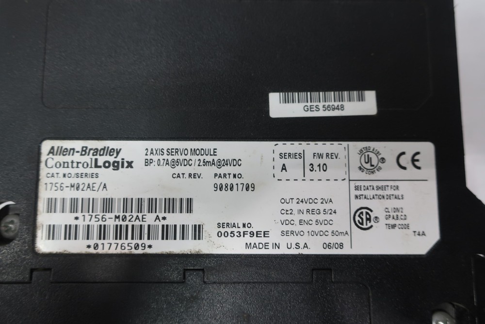 Allen Bradley 1756-M02AE Controllogix 2-axis Servo Module Ser A