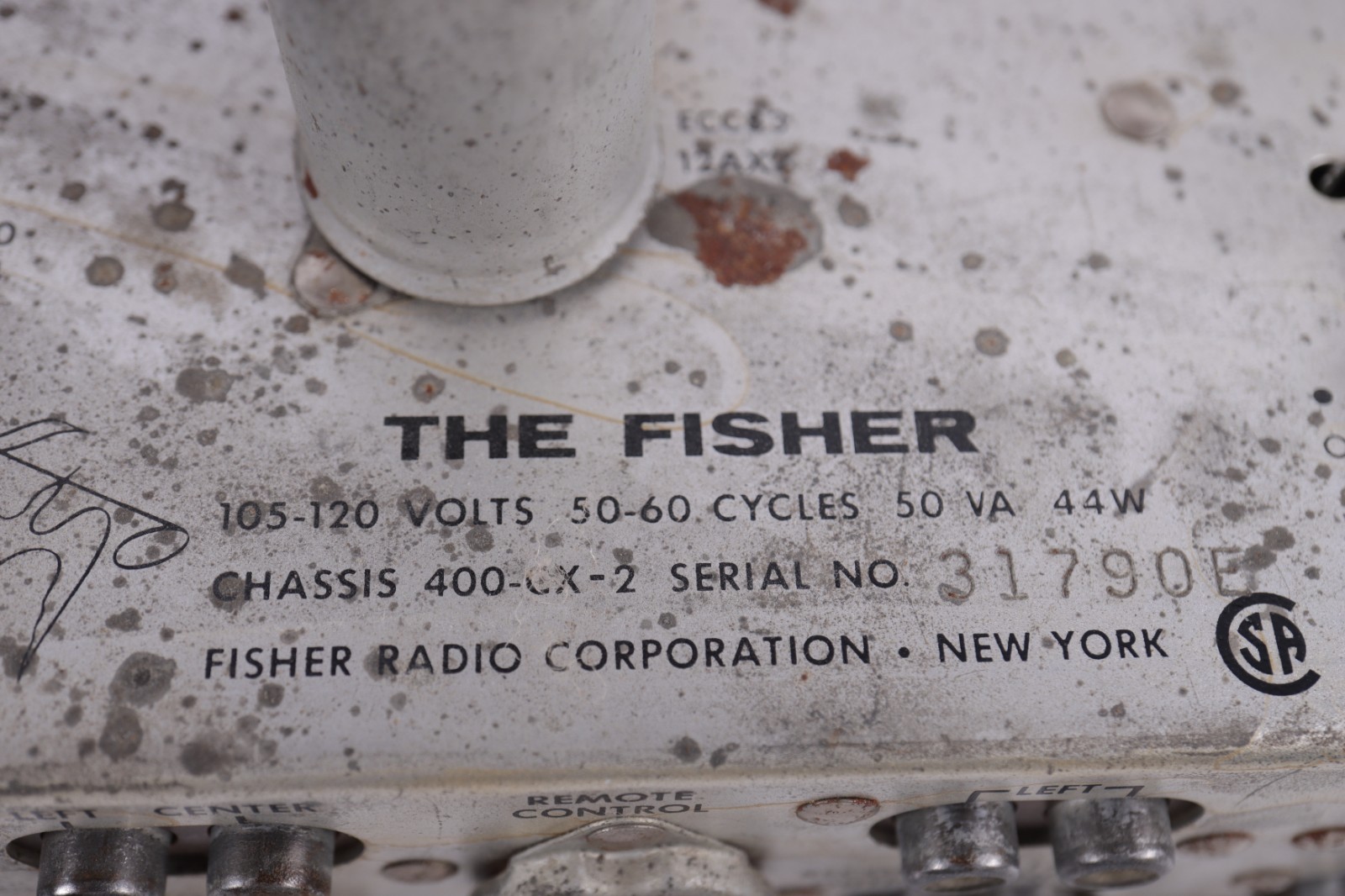 Fisher 400CX-2 Preamp==Nice Original for Restoration!
