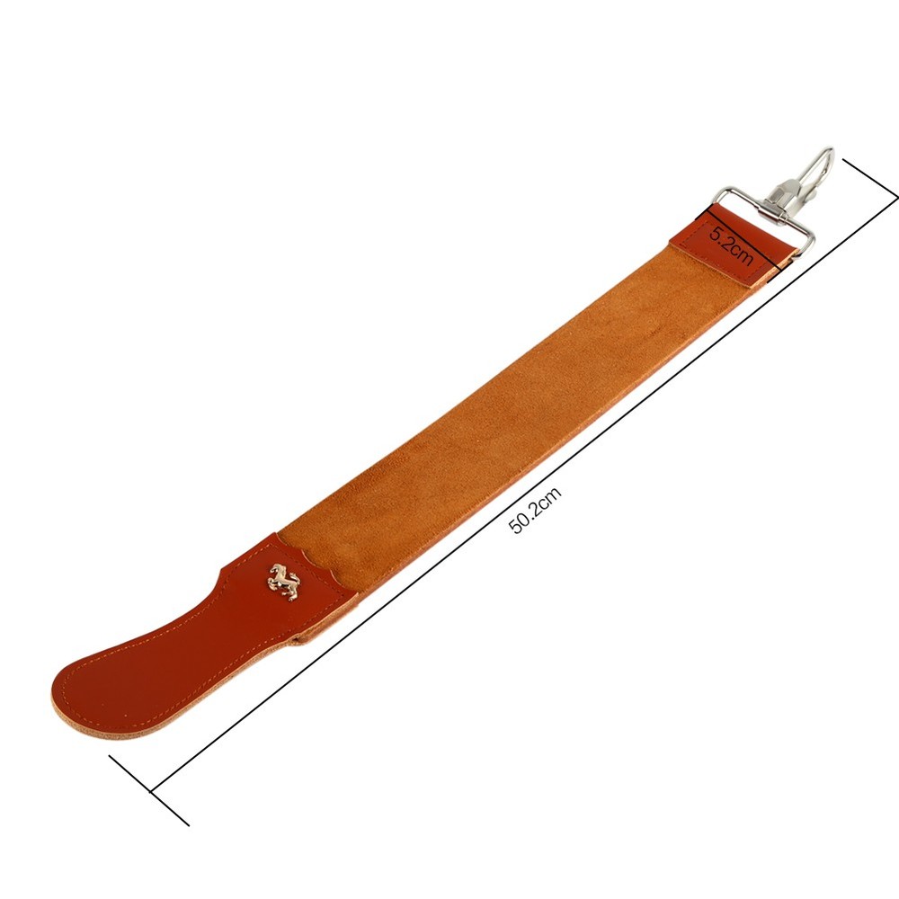 Genuine Leather Strop Strap Barber Straight Folding Knife Shave Sharpener