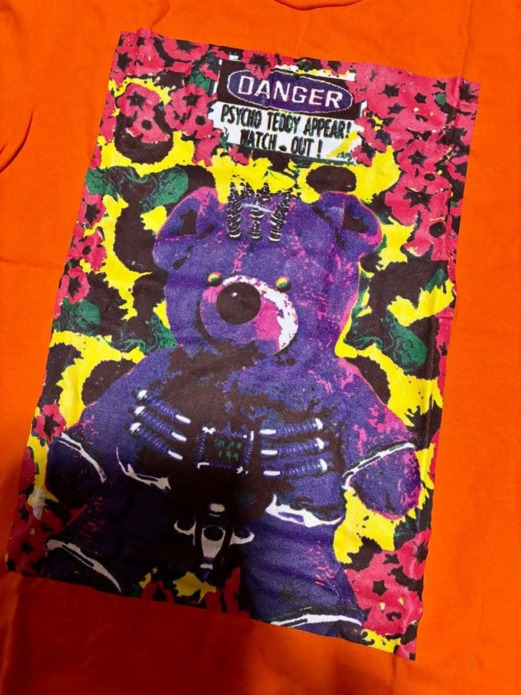 and S size hide Tshirt PSYCHOBEAR Psycho Bear