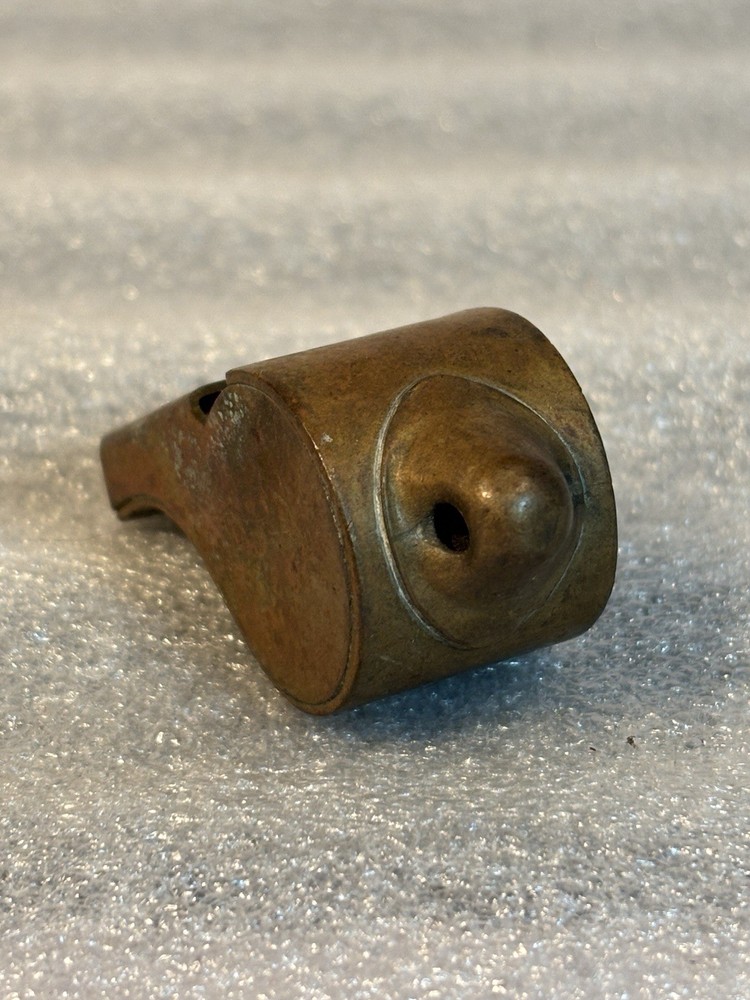 Vintage U. S. Army Regulation Solid Brass Whistle with Cork Ball