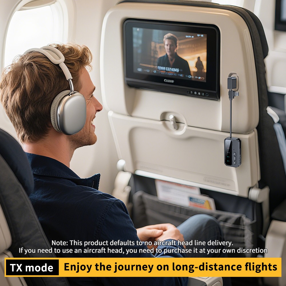 Bluetooth 5.4 Transmitter Receiver Wireless Adapter Audio 3.5MM Jack USB Type C