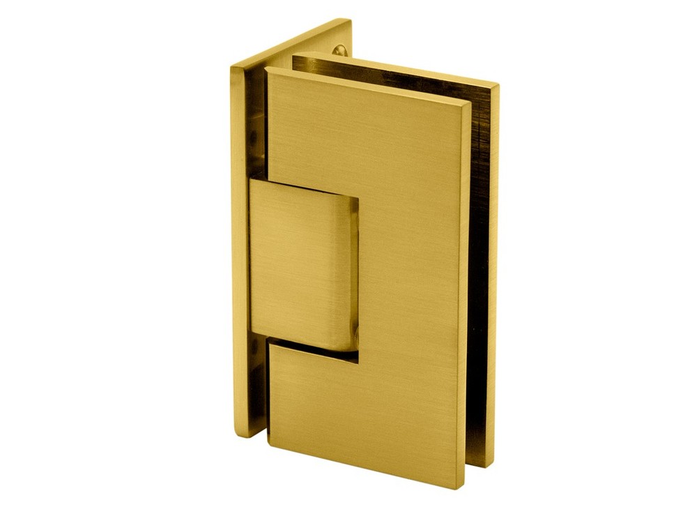 Glendale Adjustable Square Wall Mount Hinge Full Offset Back Plate - Satin Brass