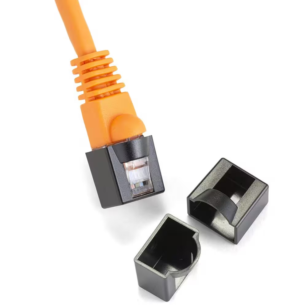 Click On/Lockable RJ45 Plug Protector Cat5E/Cat6/Cat6A/Cat7/Cat8 Ethernet Head D