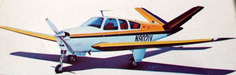 Two Sizes BEECH BONANZA V-TAIL PLANS & CONSTRUCTION ARTICLE for UC Model Planes