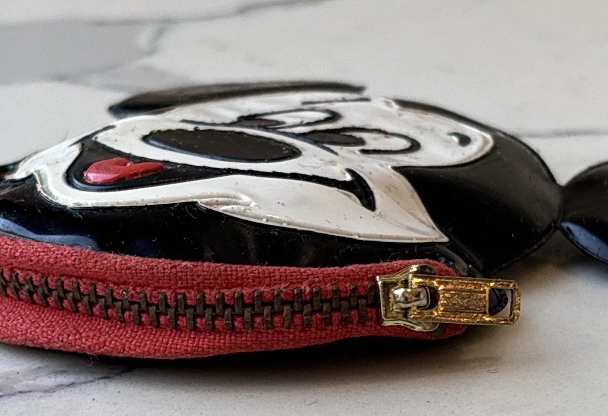 Mickey Mouse Coin Purse 1972 Squeaks! Original Tag, Rare Vintage Disneyana Gifts