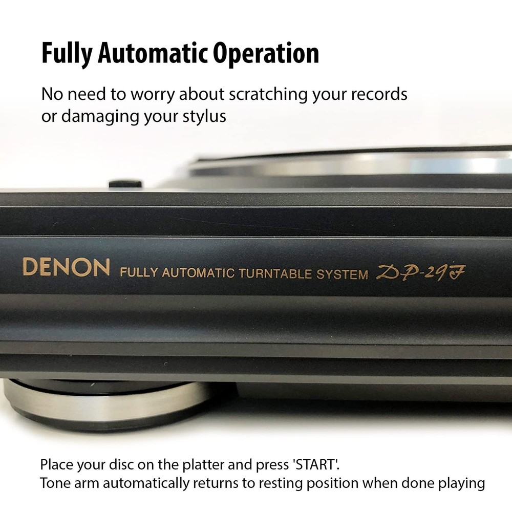 Denon DP-29F Fully Automatic Analog Turntable with Phono EQ Black