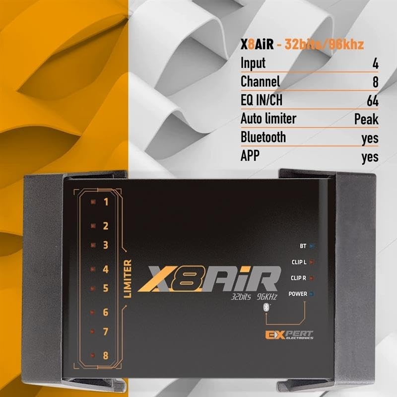 8-Channel Car Audio DSP Processor with Bluetooth, Equalizer & App Control