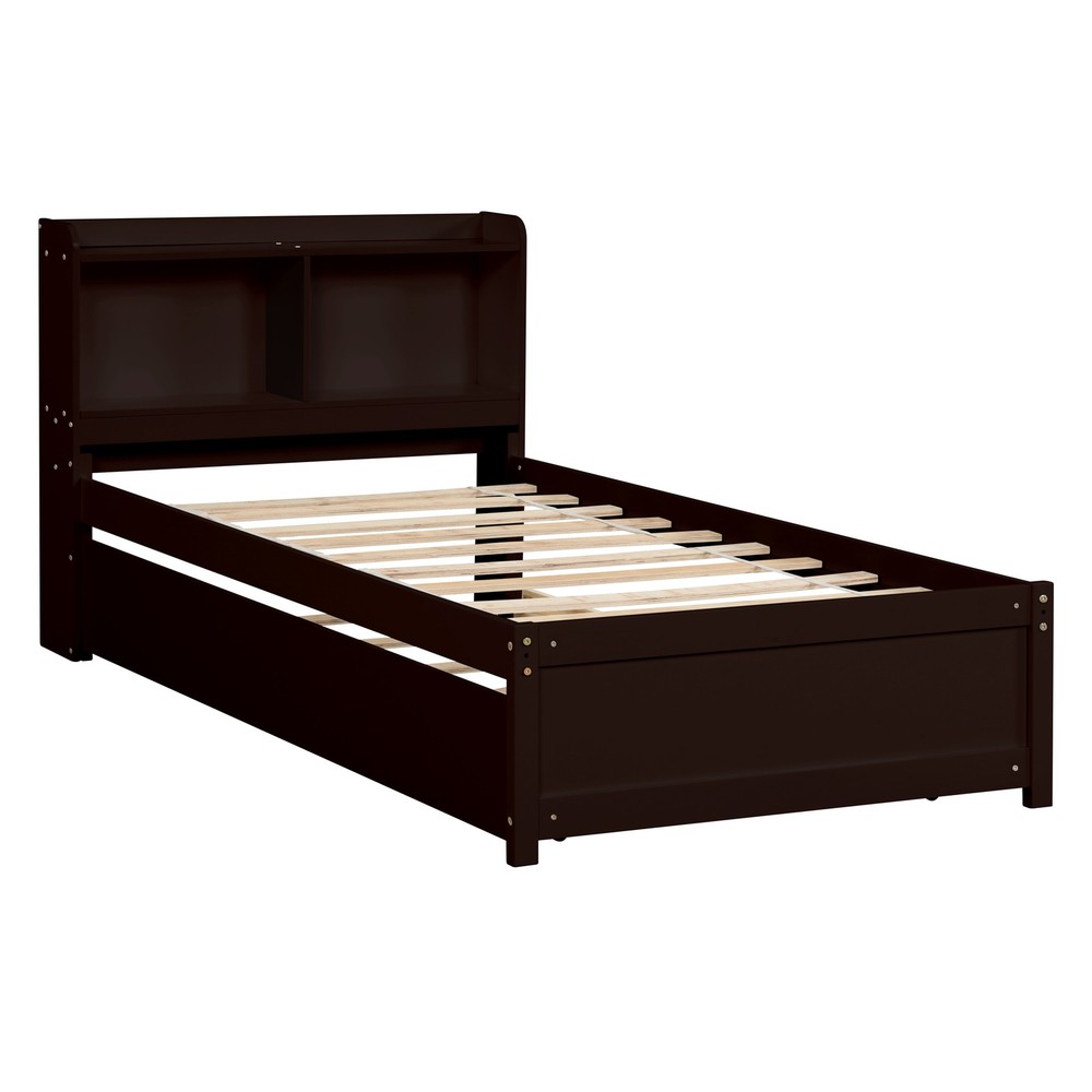 Twin Bed with rundle Espresso