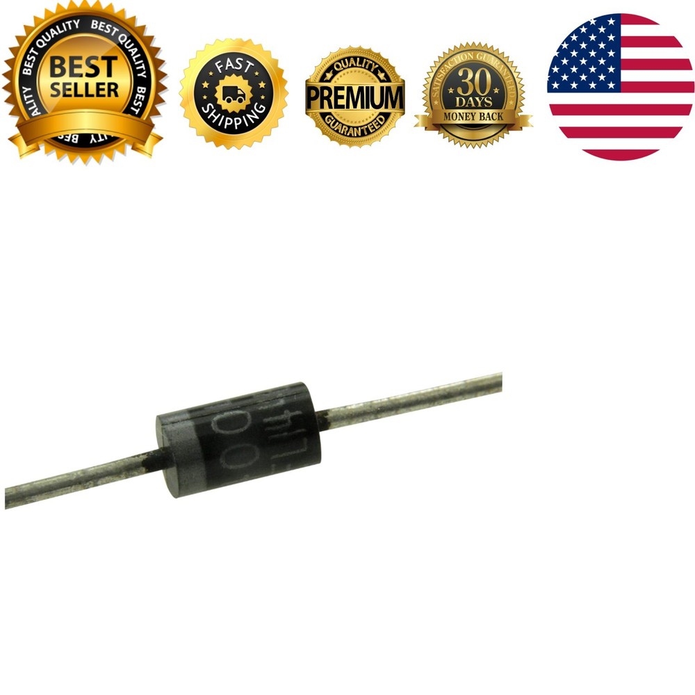 100 Pcs 1N4004 Rectifier Diodes - 1A 400V, Reliable High-Performance Components