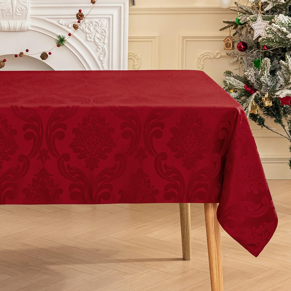 Romanstile Christmas Jacquard Rectangle 60" x 104" (Rectangular), Red