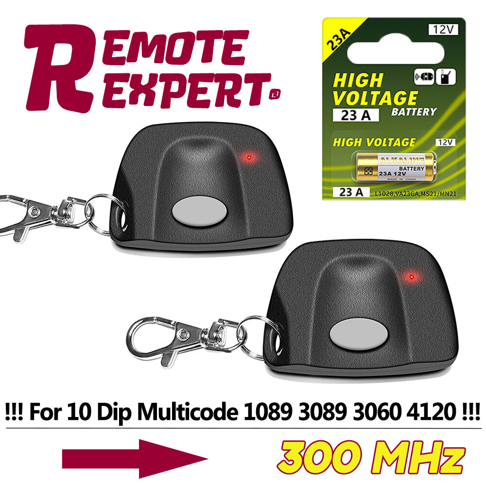 For Firefly 300MCD21K 10 DIP Code 300MHz Key Chain Gate Garage Opener Remote