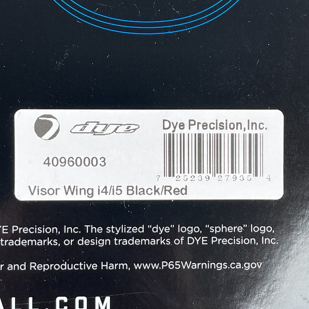 NEW Dye I4/I5 Wing Visor - Black/Red