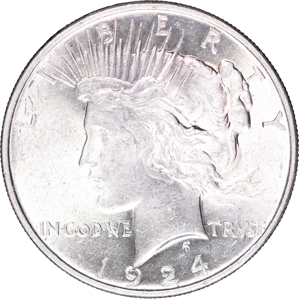 1924 $1 Peace Silver Dollar ~ UNC Details