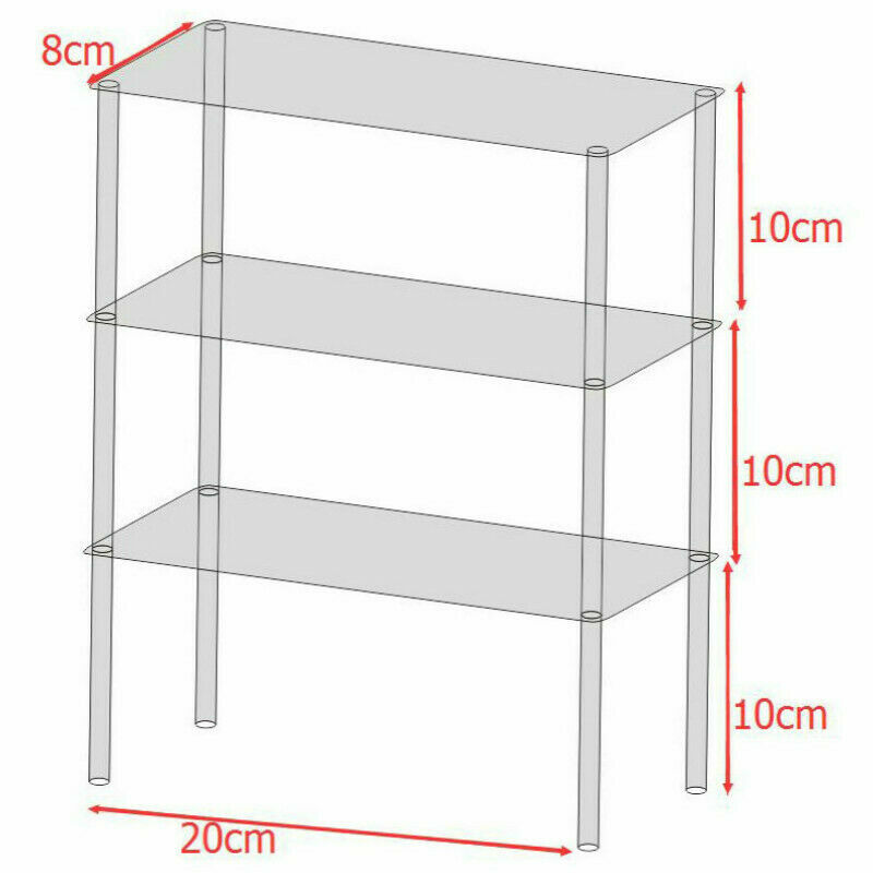 Acrylic Clear Stand Model Removable Display Shelf Transparent Perspex Stands DIY