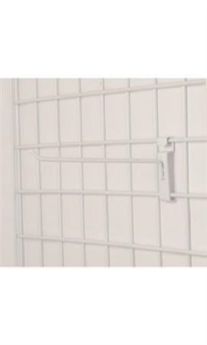 8" Wire Grid Hooks Hook Peg Gridwall 100 White 6mm Tubing 3" OC Display