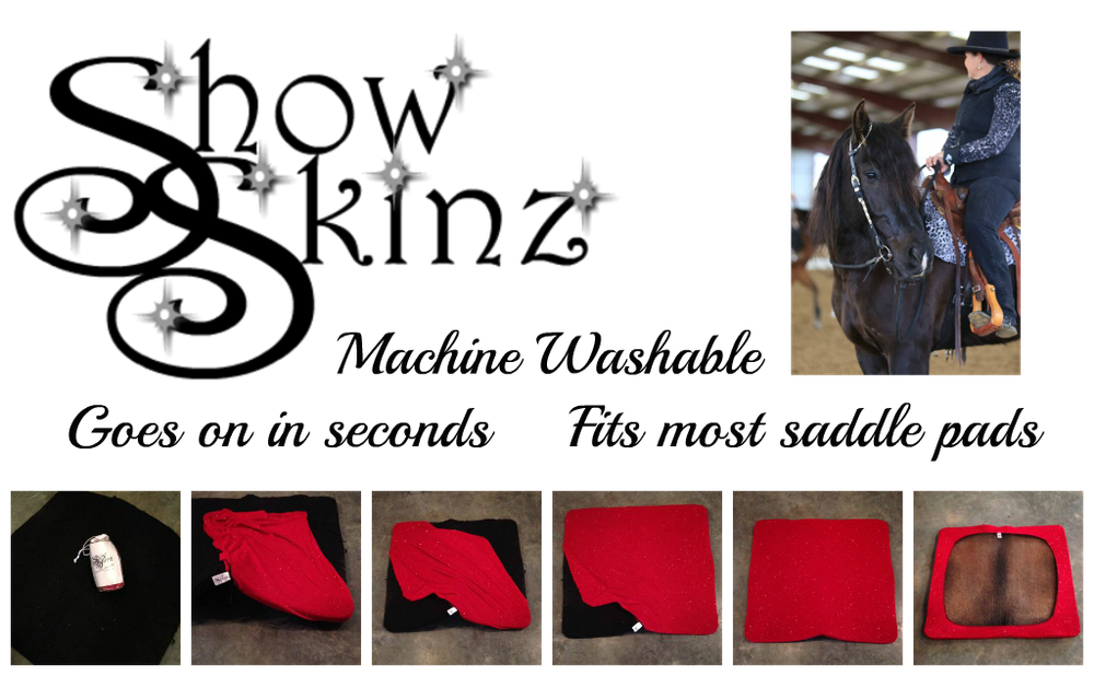 Show Skinz Saddle Pad Covers-Lime Green