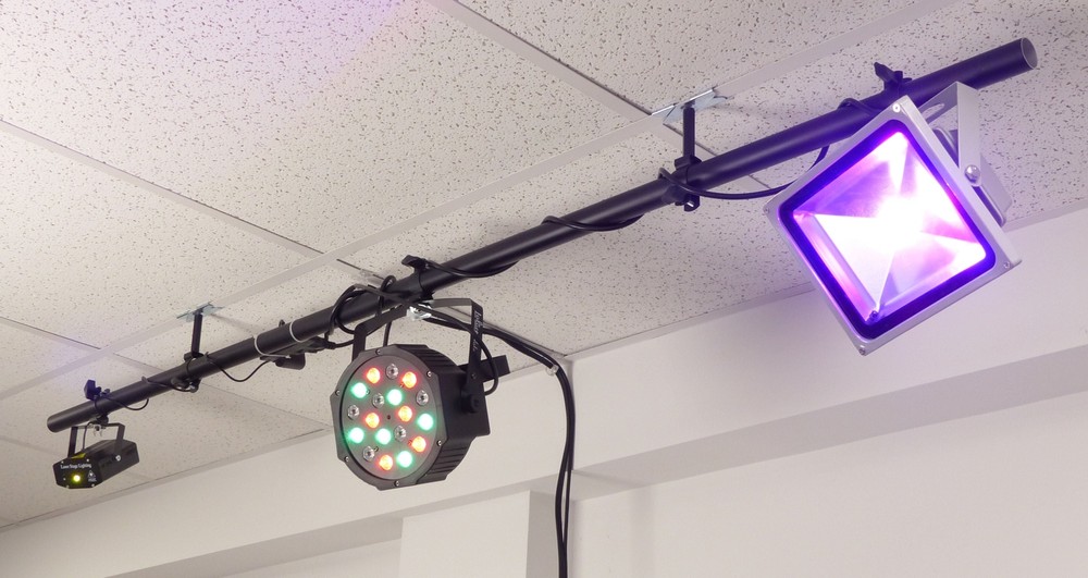ALZO Suspended Drop Ceiling DJ, band, stage light mounting clips