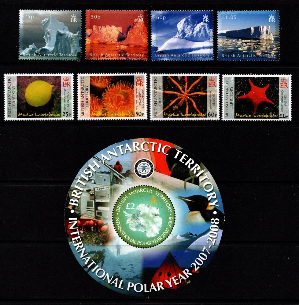 BRITISH ANTARCTIC TERRITORY  2007 COMPLETE YEAR SET:  2 SETS + 1 MINISHEET  MNH