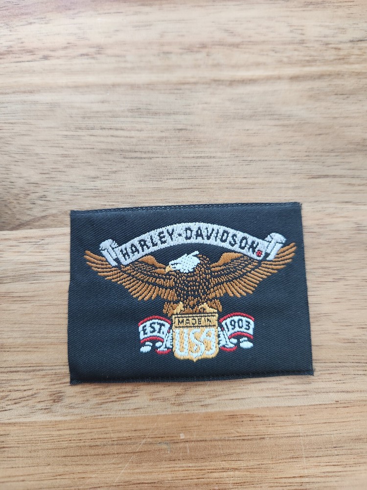 Harley Davidson Woven Patch Logo Wing Sew on Patch, USA, NOS, No Packaging