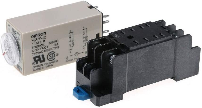 Time Delay Relay Timer switch H3Y-2 DPDT with Socket Base