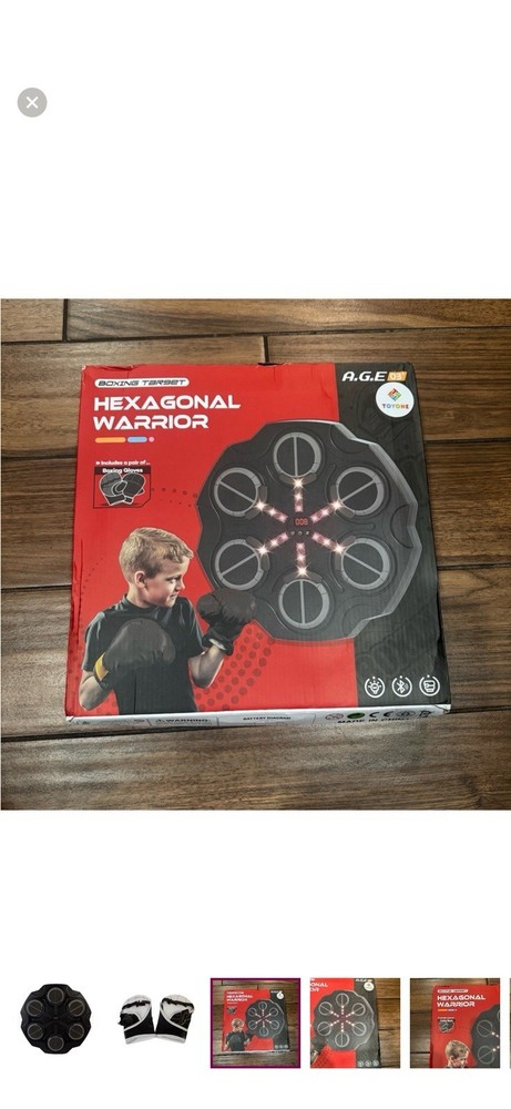 TOYONE Hexagonal Warrior Boxing Device with Electronic Pad, Bluetooth, Gloves