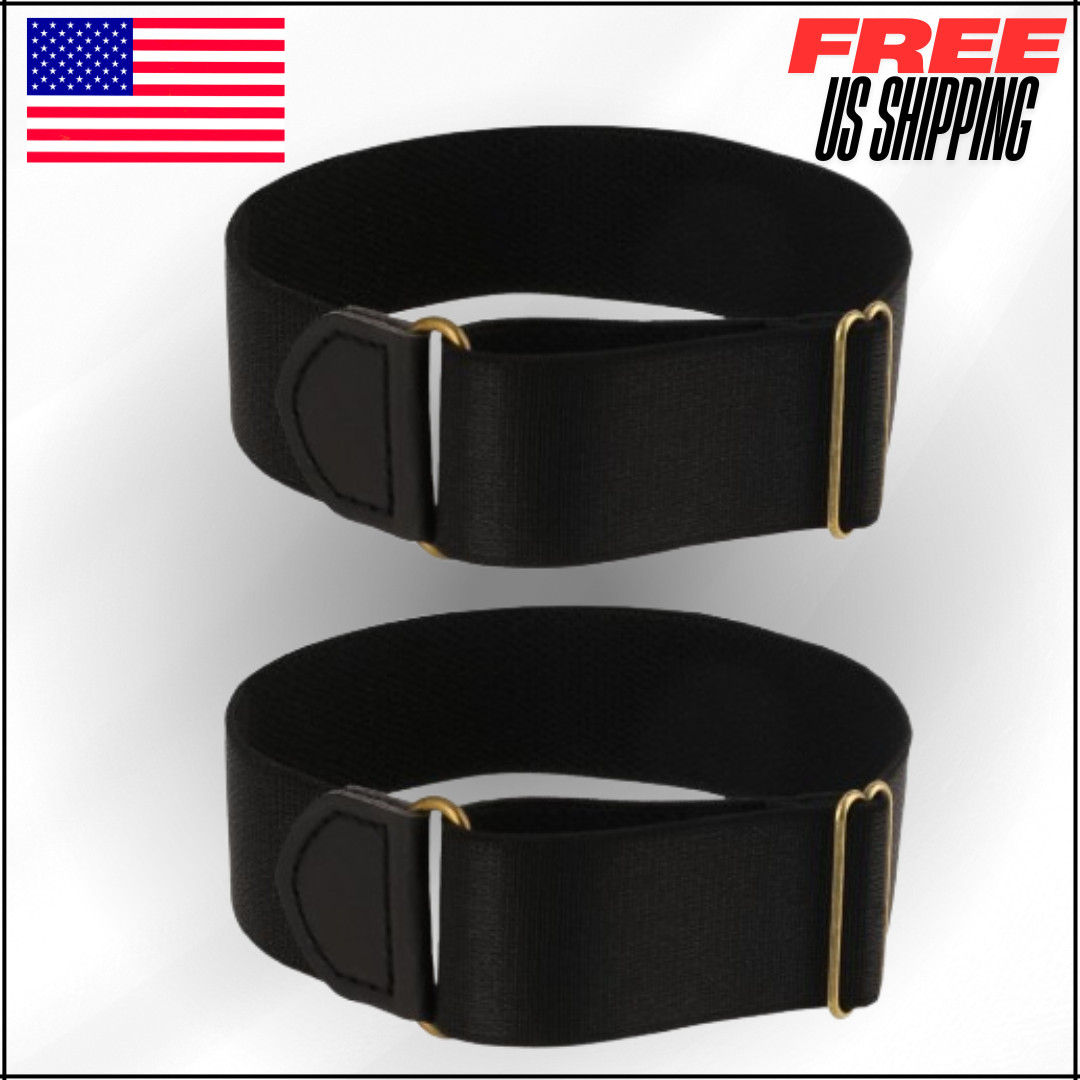 Sleeve Garters Elastic Arm Band Stretchy Adjustable Holders Armband, 2 Pcs