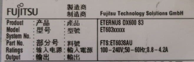 Fujitsu Eternus DX600 S3 Base FTS:ET603SAU + 2x Controller Modules CA07555-D811