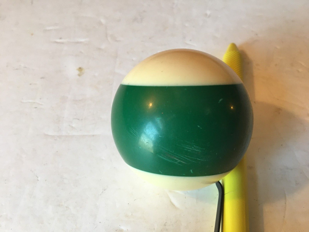 Vintage Pool Ball 14 Striped Green/White