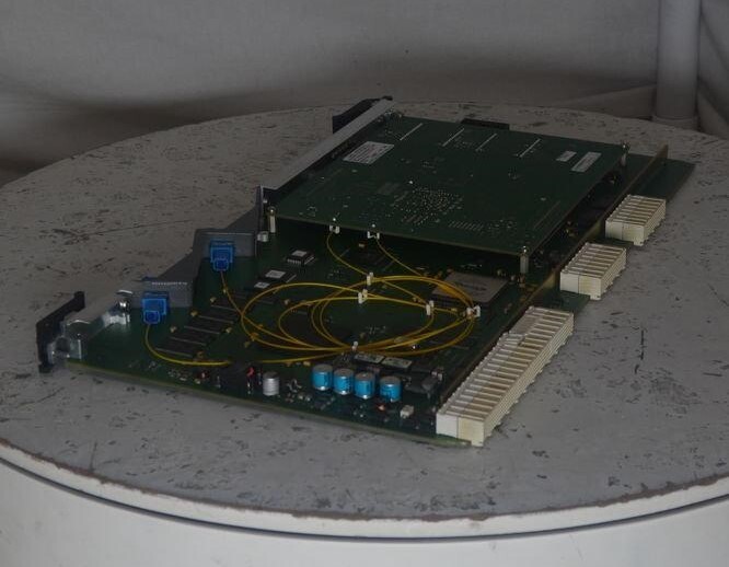 ALCATEL PLT2-F 7340 PON Line Termination Module 3FE50161ABAB SEE NOTES