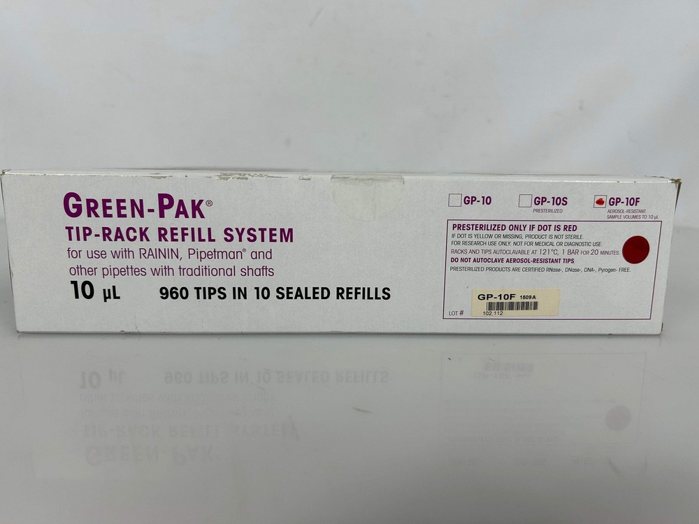 Rainin Tip Rack Refill System 10µ 960 Tips in 10 Sealed Refills