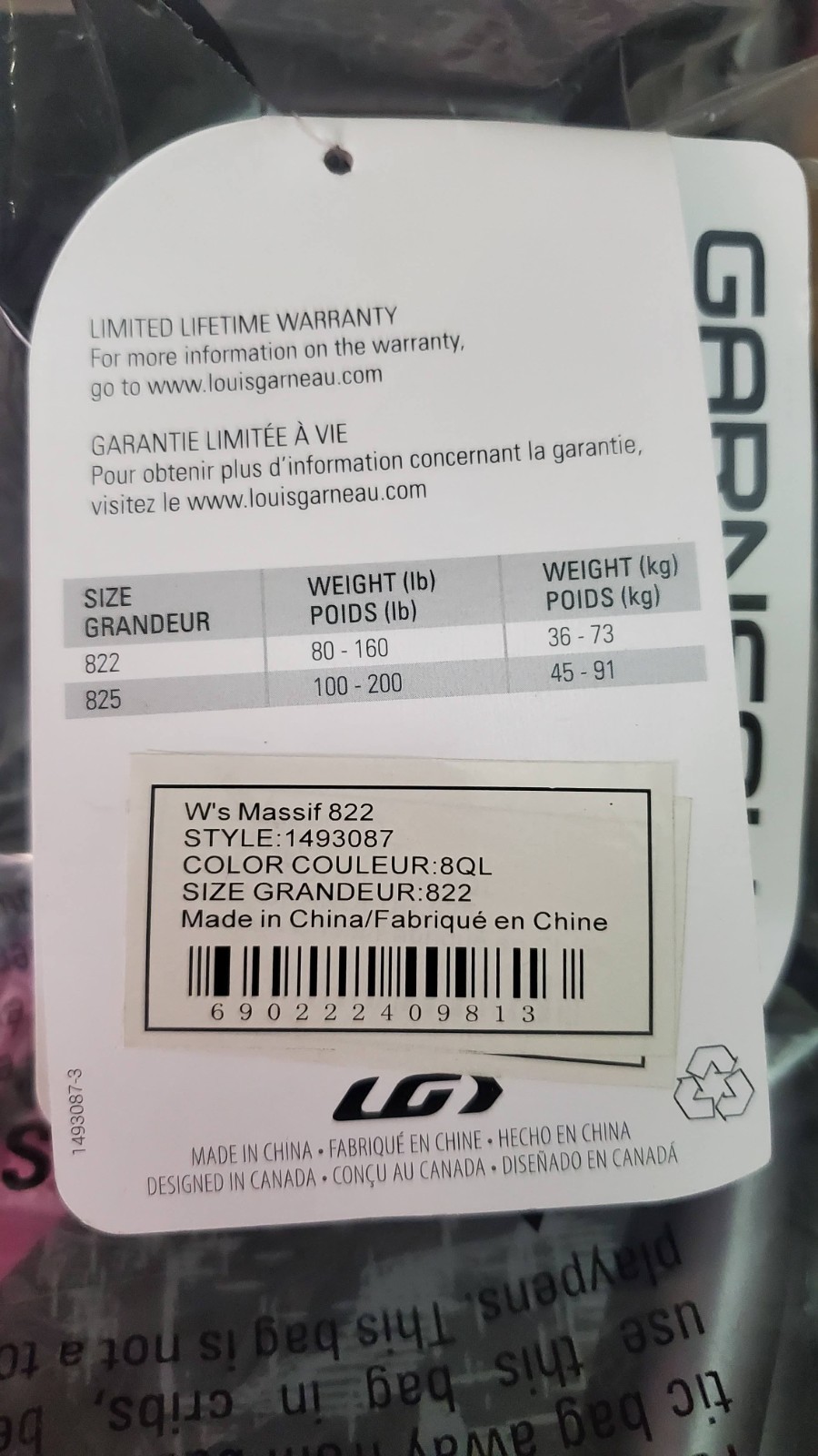 Louis Garneau Women's Massif 822 Snowshoes, BOA, Black/Pink (Users 80-160lbs)