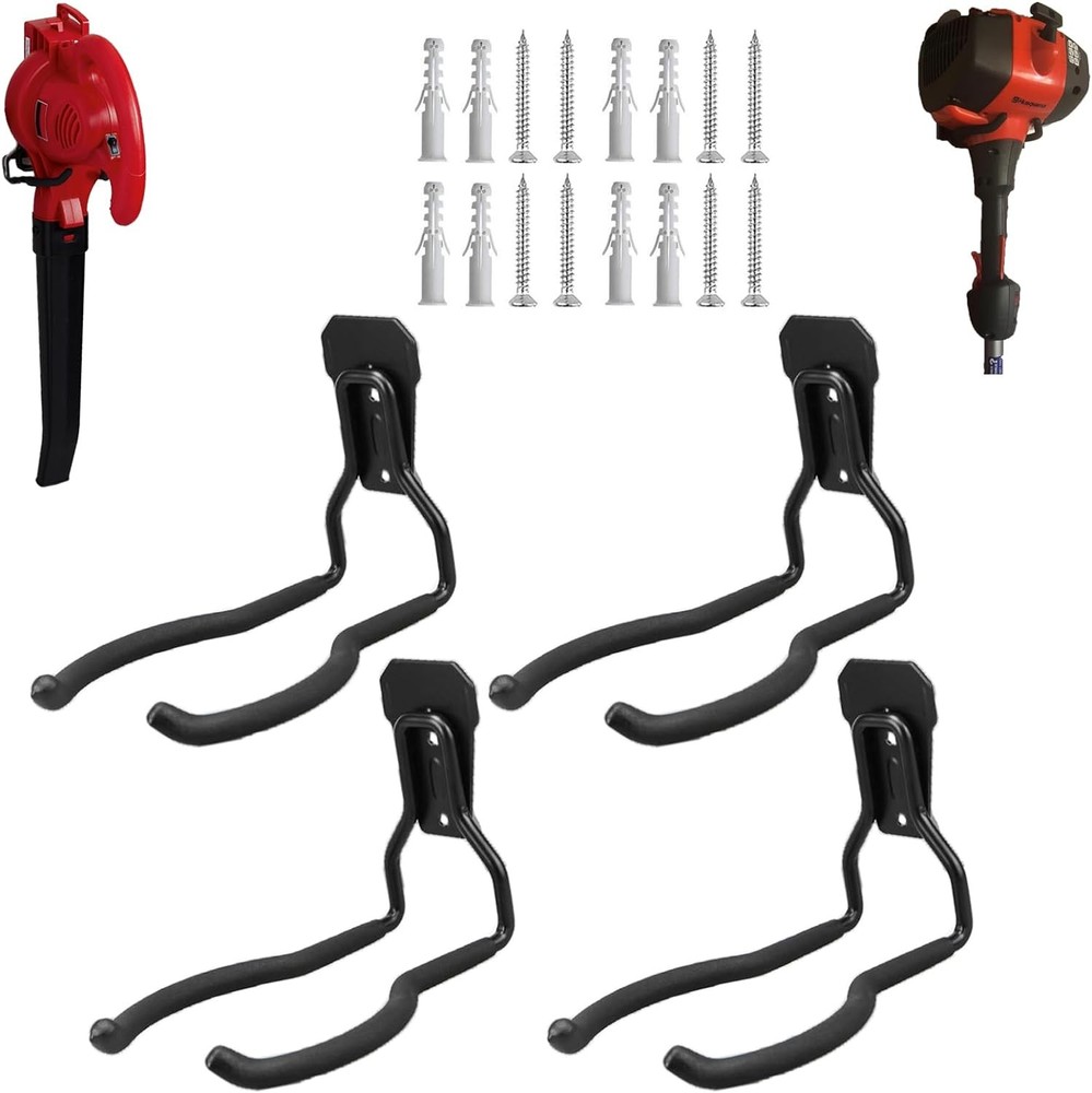 JuforminWeedeater Hanger, String Trimmer Weed Eater Rack, Black-4 P