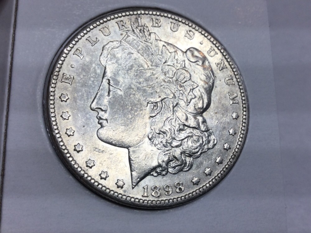 1898-S Morgan Dollar in almost uncirculated plus