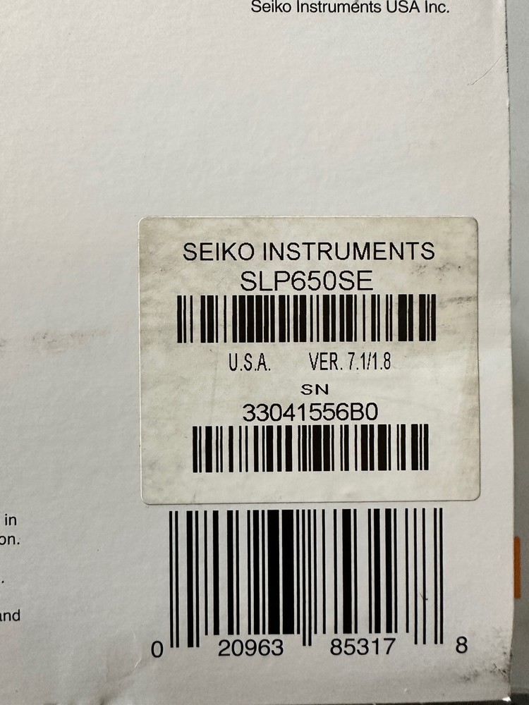 Seiko Desktop Label Printer 3.94"/Second Serial Port SLP650SE