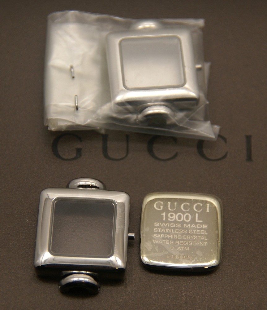 New Gucci Replacement Case Set, Case, Crystal and Back - 1900 L - SS