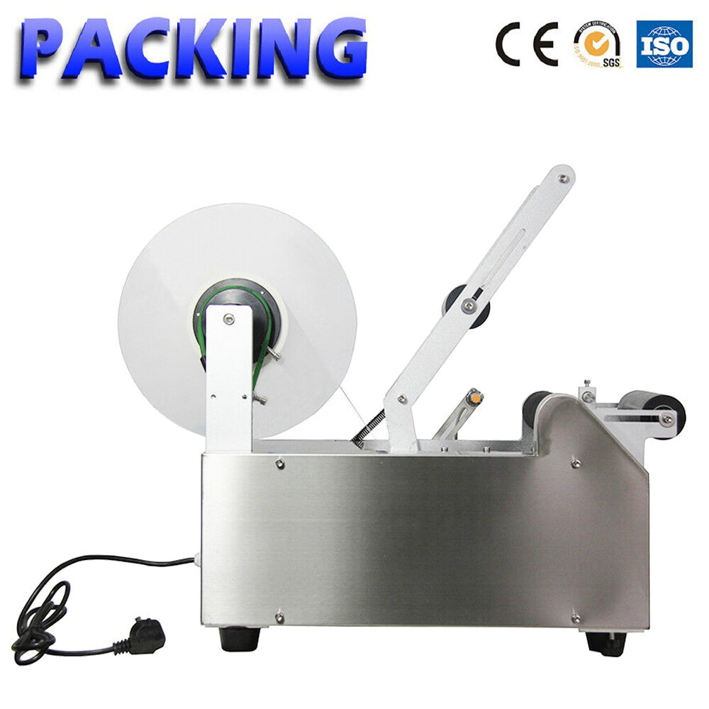 MT-50 Semi-Auto Round Bottle Labeling Machine Plastic Jar Pot Label Sticker CE