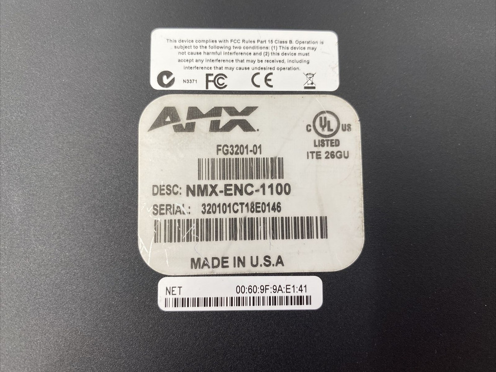 AMX NMX-ENC-1105 Multi-Format Encoder - Very Good Condition UNTESTED EB-15807